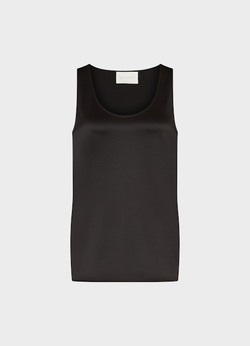 Loose Fit Tops Satin - Top black