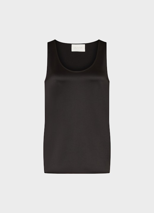 Loose Fit Tops Satin - Top black