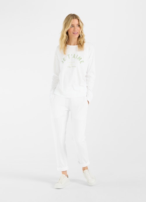 Loose Fit Long sleeve tops Longlseeve white-apple green