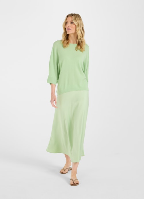 Medium Length Röcke Satin - Rock apple green