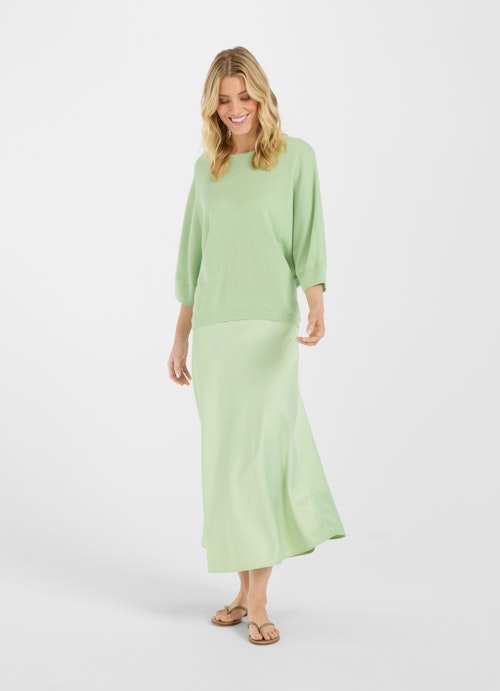 Medium Length Röcke Satin - Rock apple green