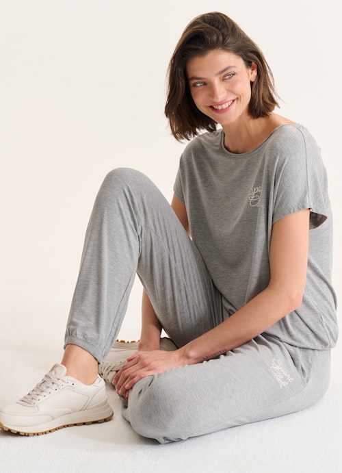 Coupe Loose Fit Pantalons Pantalon en jersey elephant melange