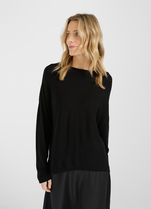 Casual Fit Strick Viscose Stretch - Sweater black