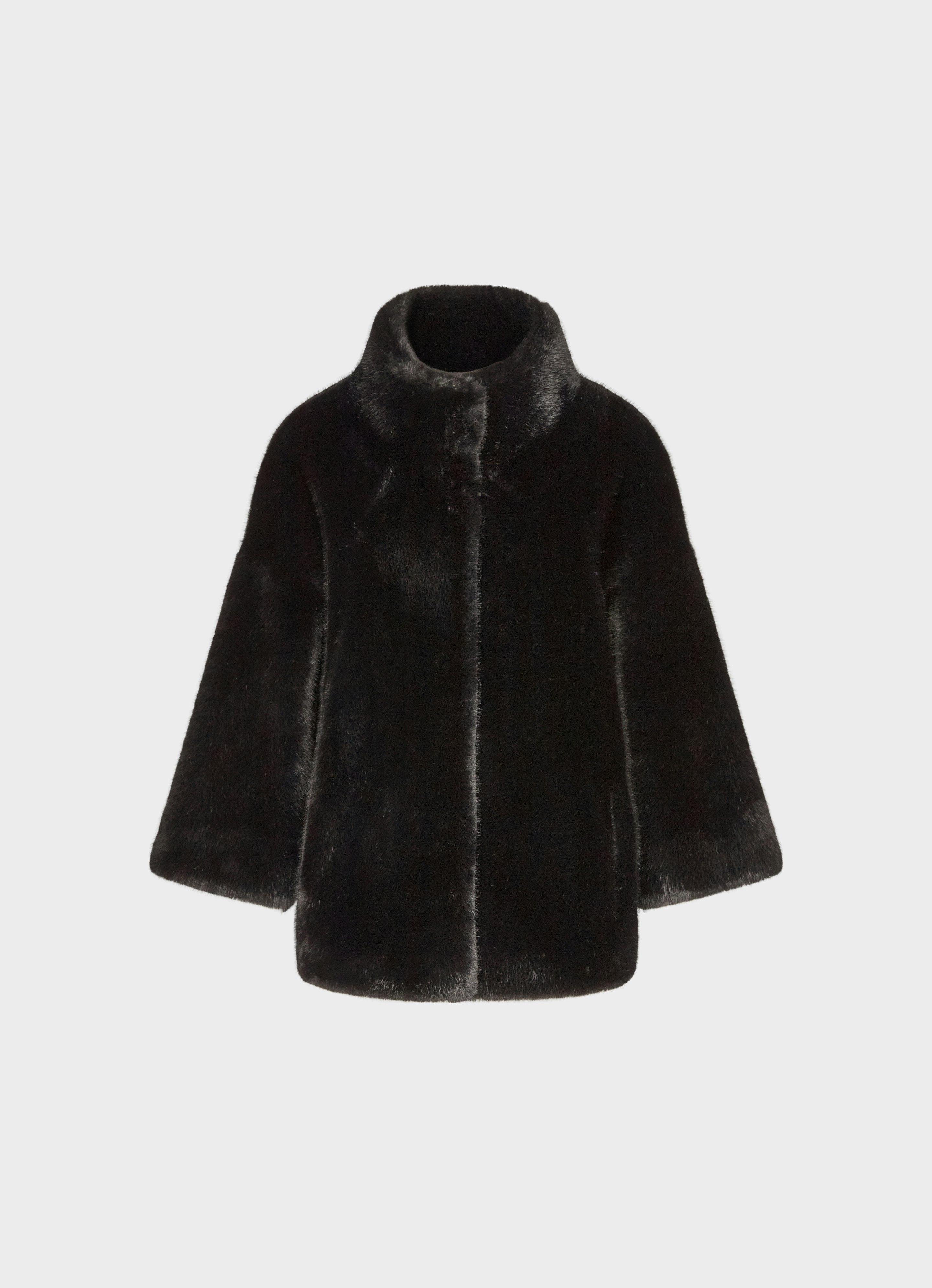 Black Faux Fur - reversible jacket Fedora | Buy Jackets online at