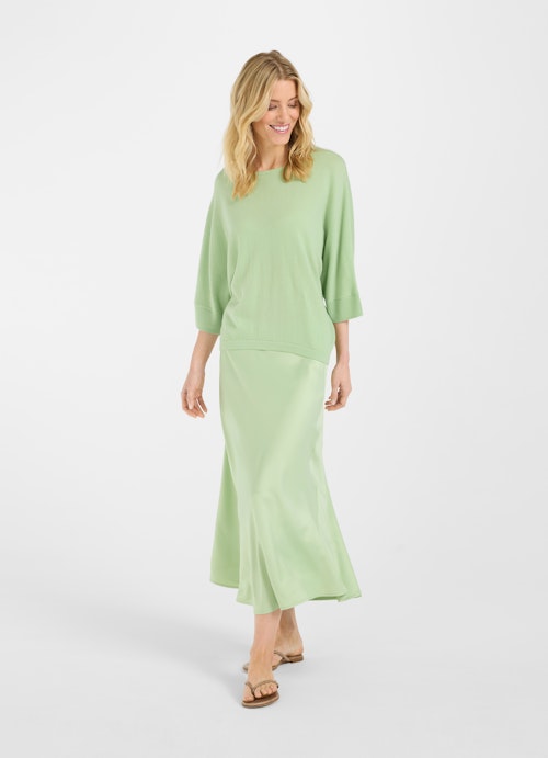 Casual Fit Strick Cashmere Blend - Pullover apple green