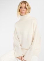 Coupe Casual Fit Maille Pull col roulé en cachemire eggshell