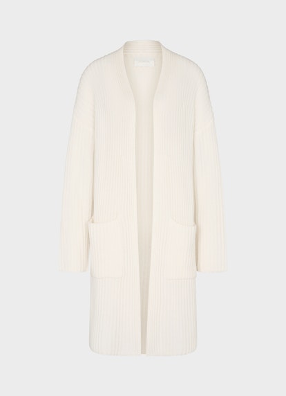 Coupe Regular Fit Maille Cardigan en mélange de cachemire eggshell