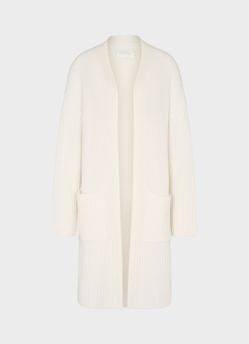 Regular Fit Strick Cashmere Blend - Cardigan eggshell