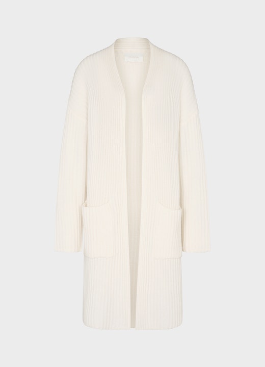 Regular Fit Strick Cashmere Blend - Cardigan eggshell