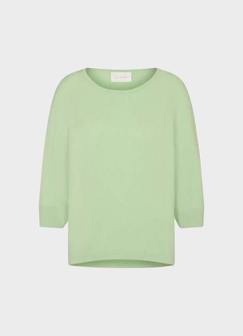 Casual Fit Strick Cashmere Blend - Pullover apple green