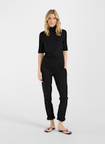 Slim Fit T-Shirts Jersey Modal - T-shirt black