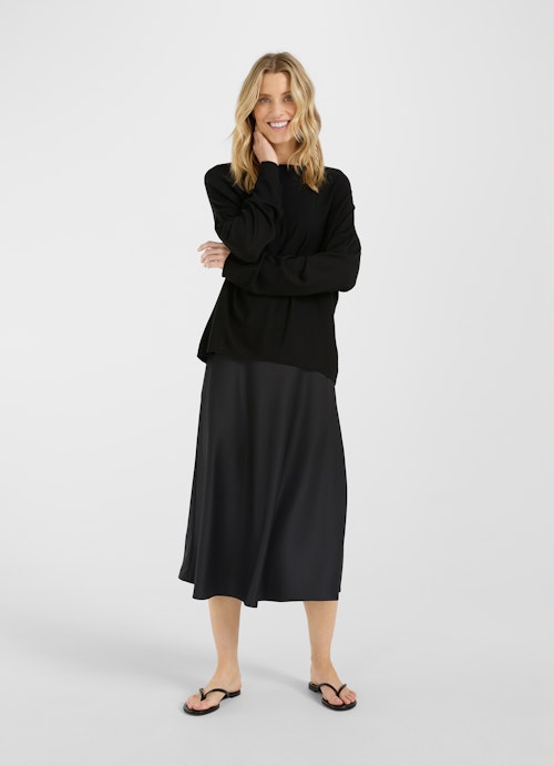 Casual Fit Knitwear Viscose Stretch Sweater black