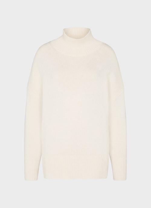 Casual Fit Strick Cashmere - Rollkragenpullover eggshell