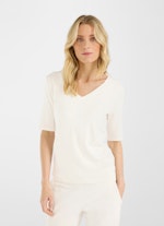 Slim Fit T-Shirts Jersey Modal - T-shirt eggshell