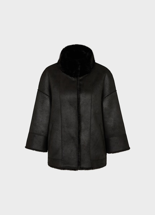 Coupe Loose Fit Vestes Fausse fourrure - veste réversible black