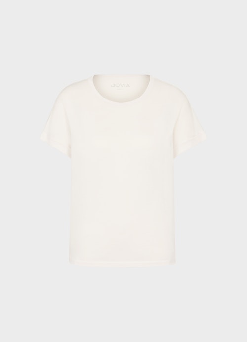 Boxy Fit T-Shirts Lyocell - T-Shirt eggshell