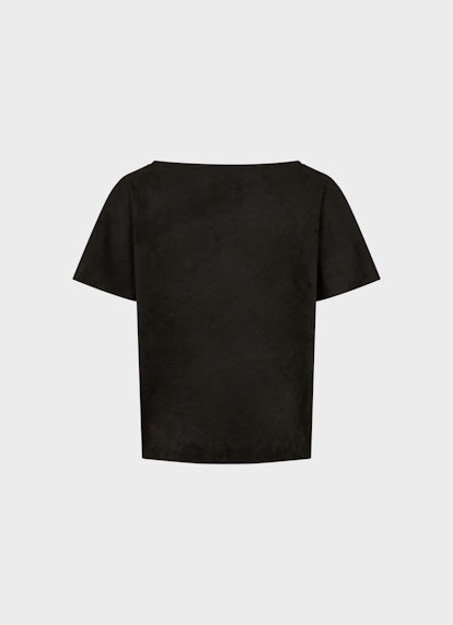 Regular Fit Tops Tech Velours - Top black