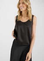 Coupe Loose Fit Hauts haut en satin black