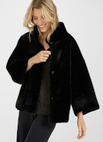Loose Fit Jacken Faux Fur - Wendejacke black