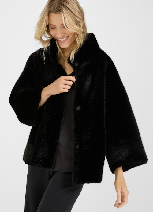 Coupe Loose Fit Vestes Fausse fourrure - veste réversible black