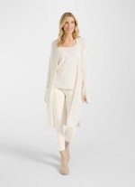 Coupe Regular Fit Maille Cardigan en mélange de cachemire eggshell