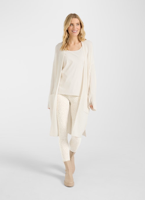 Regular Fit Strick Cashmere Blend - Cardigan eggshell