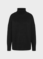 Casual Fit Strick Cashmere - Rollkragenpullover black
