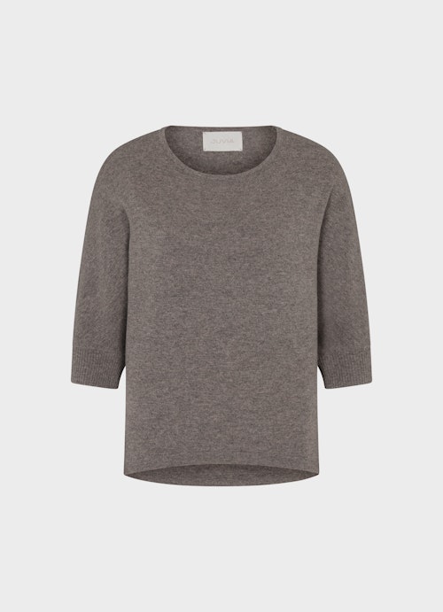 Casual Fit Knitwear Cashmere Blend Sweater plum kitten mel.