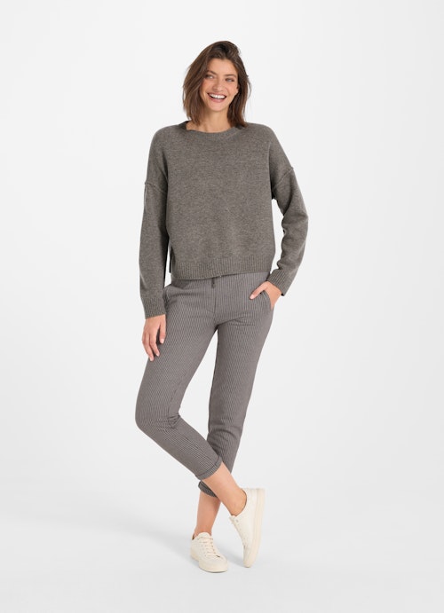 Slim Fit Knitwear Cashmere Blend Sweater plum kitten mel.