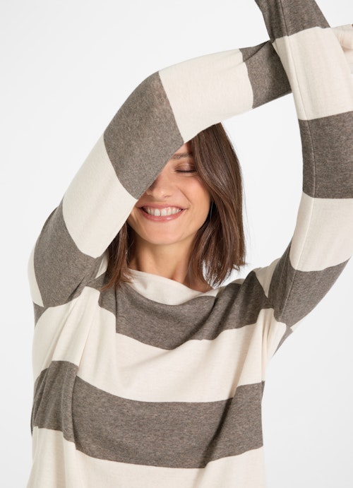 Slim Fit Sweatshirts Cashmix - Sweater plum kitten mel.-eggshell