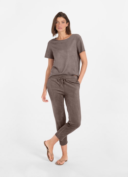 Regular Fit Pants Tech Leather Pants plum kitten