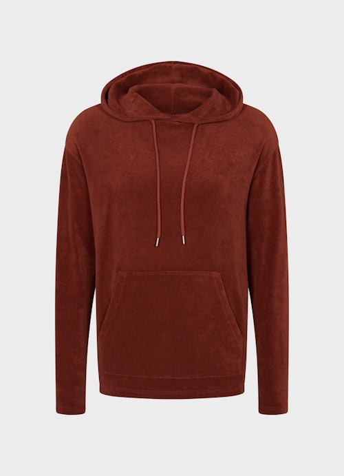 Coupe Regular Fit Sweats à capuche Sweat à capuche en tissu éponge chestnut
