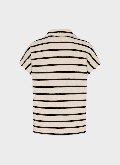 Coupe Casual Fit T-shirts Polo en molleton léger rayé light walnut