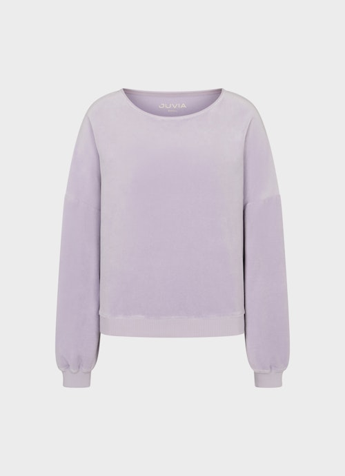 Loose Fit Sweatshirts Velvet Sweater dusty violet