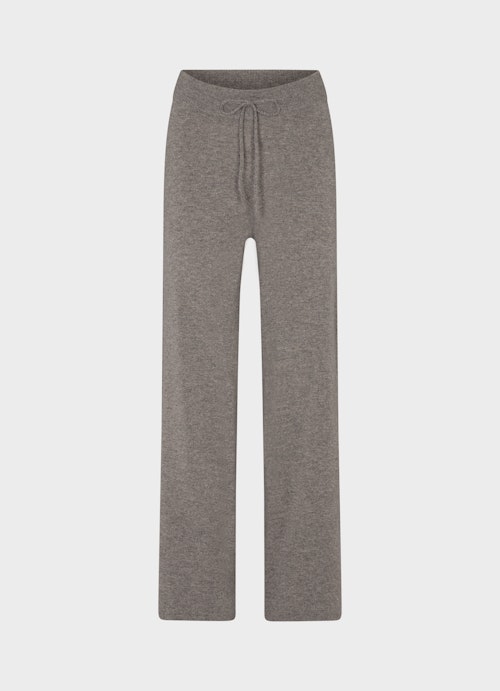 Regular Fit Pants Cashmere Blend - Knitted Pants plum kitten mel.