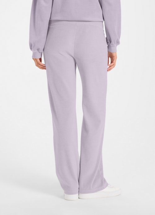 Wide Leg Hosen Samt - Sweatpants dusty violet