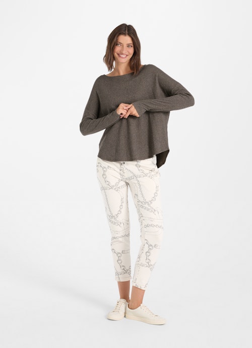 Coupe Loose Fit Sweat-shirts Cashmix - Pull plum kitten mel.