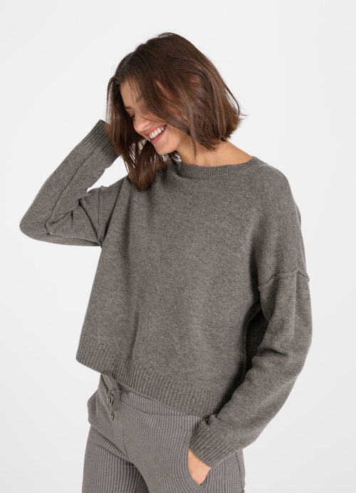 Slim Fit Knitwear Cashmere Blend Sweater plum kitten mel.