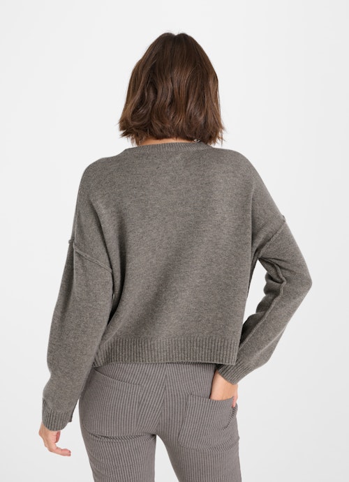 Slim Fit Knitwear Cashmere Blend Sweater plum kitten mel.