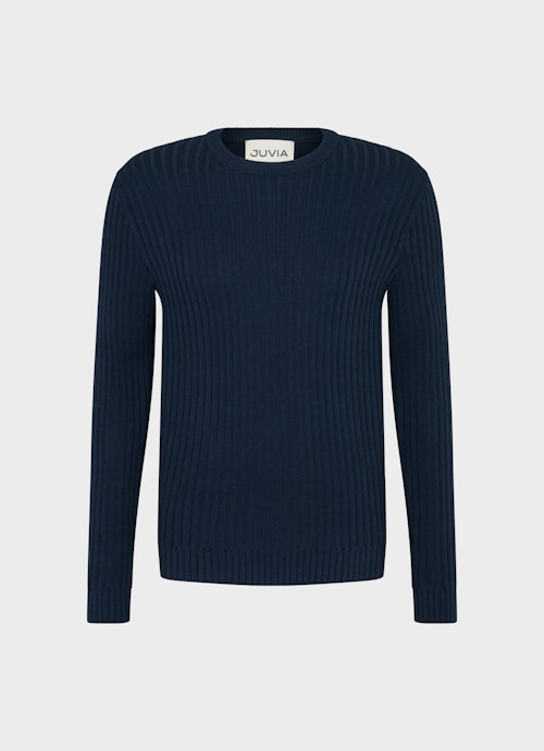Regular Fit Strick Sweater dark ink
