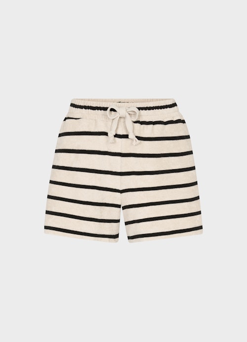 Casual Fit Shorts Light Terry Shorts Striped light walnut