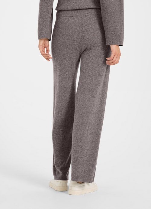 Regular Fit Hosen Cashmere Blend - Strickhose plum kitten mel.