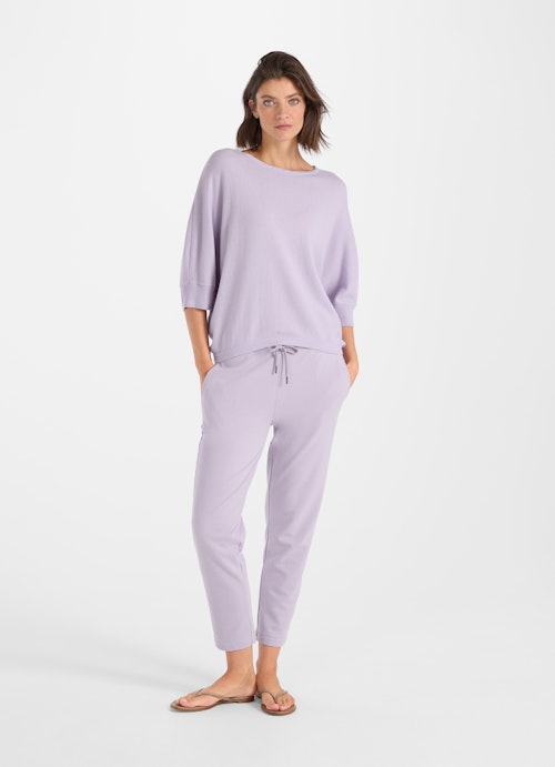 Casual Fit Strick Cashmere Blend - Pullover dusty violet