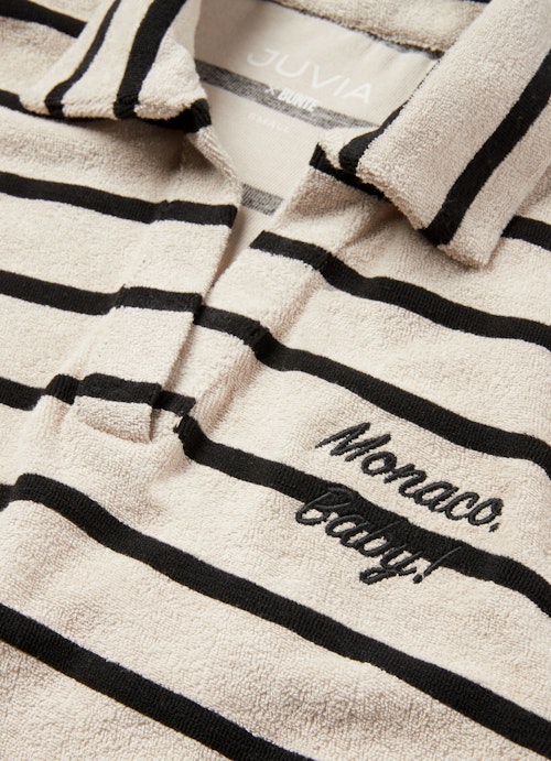 Coupe Casual Fit T-shirts Polo en molleton léger rayé light walnut