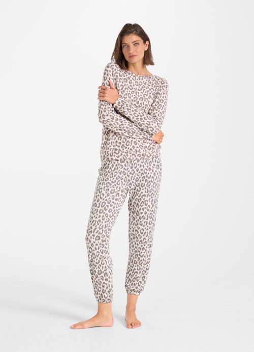 Regular Fit Hosen Nightwear - Hose plum kitten