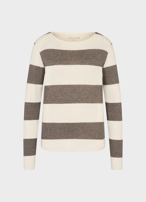 Slim Fit Sweatshirts Cashmix - Sweater plum kitten mel.-eggshell