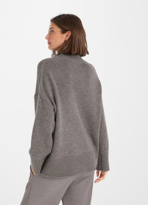 Casual Fit Knitwear Cashmere Blend Sweater plum kitten mel.