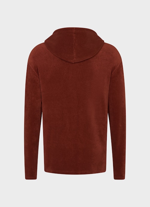 Regular Fit Hoodies Terry cloth hoodie chestnut