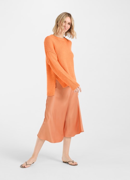 Medium Fit Röcke Satin - Rock jaffa orange