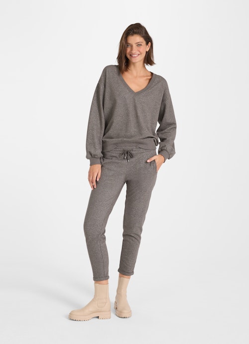 Casual Fit Hosen Glitzer - Sweatpants plum kitten mel.